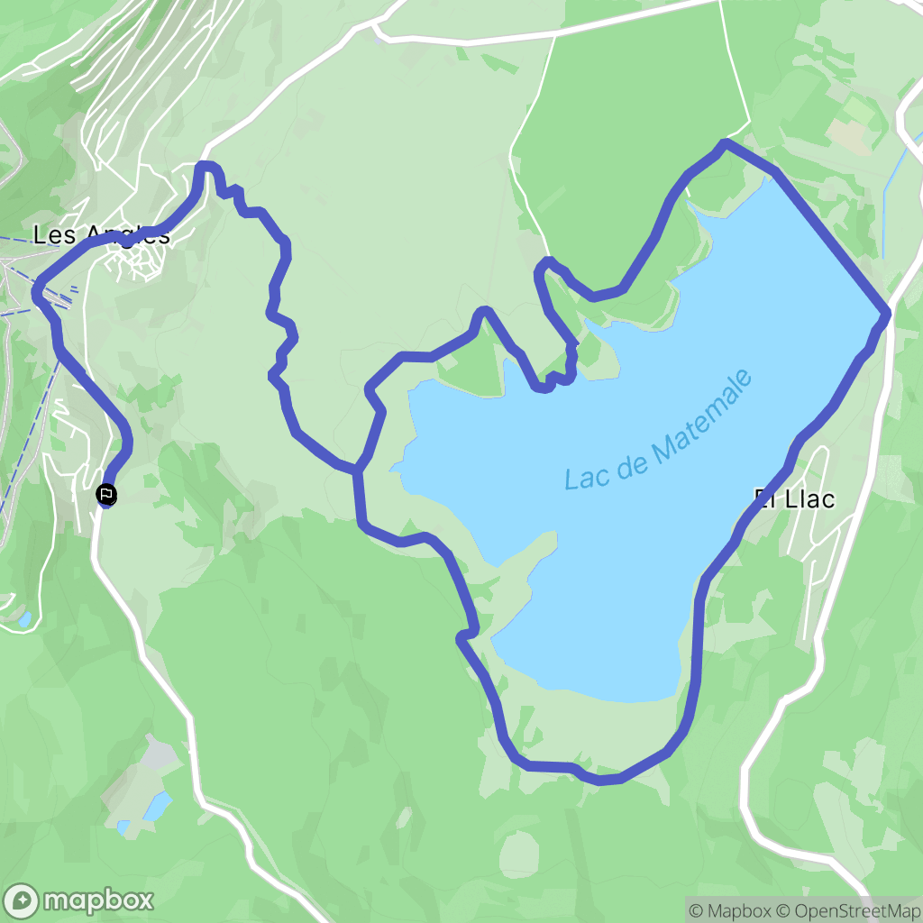 Les Angles : carte du parcours de randonnée - France
