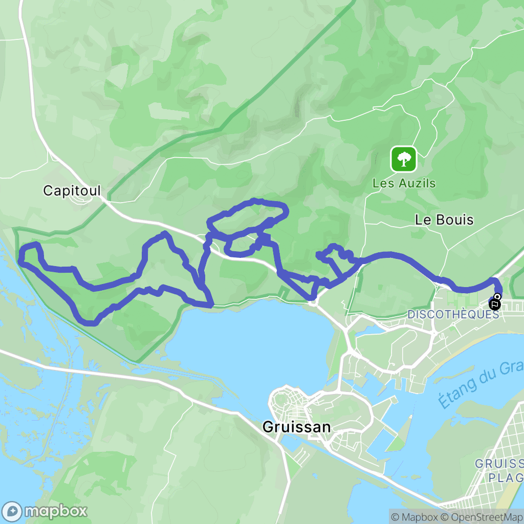 Gruissan : carte du parcours de randonnée - France