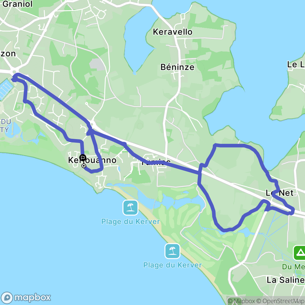 Arzon : carte du parcours de randonnée - France