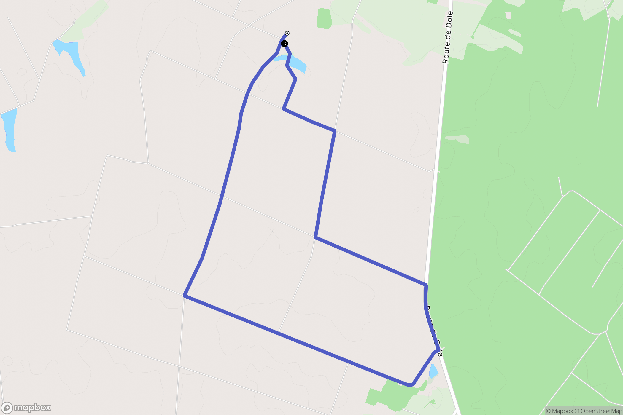 Mont-sous-Vaudrey : carte du parcours de randonnée - France