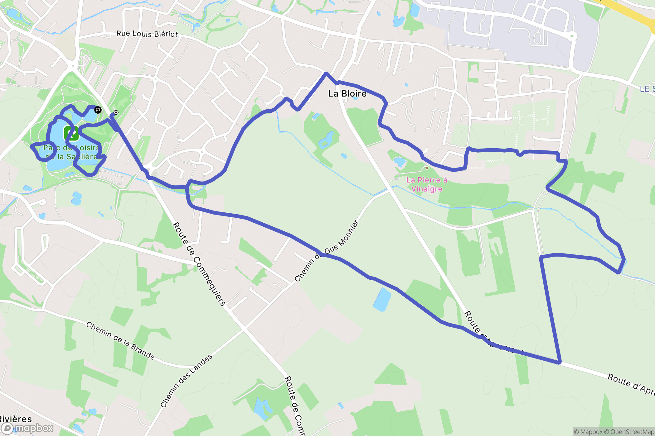 Challans : carte du parcours de randonnée - France