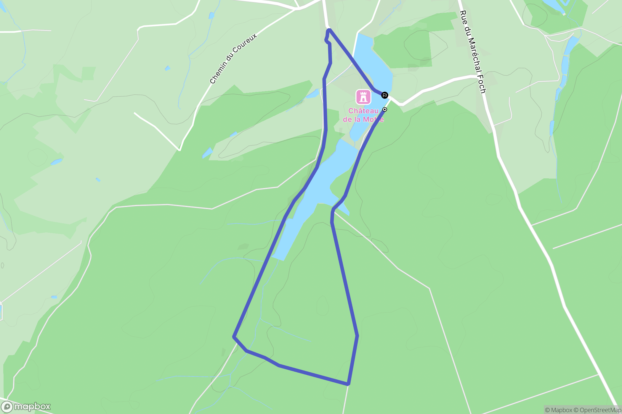 Liessies : carte du parcours de randonnée - France