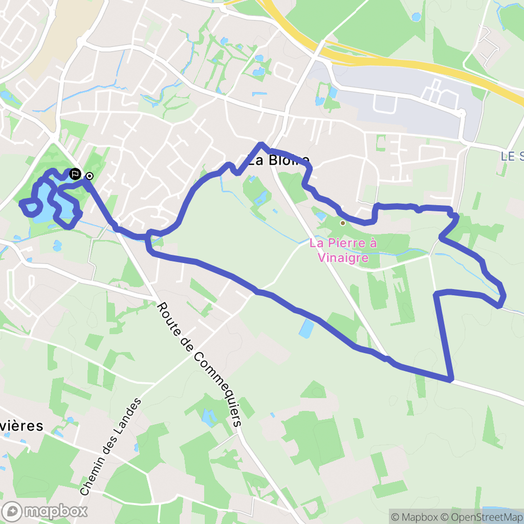 Challans : carte du parcours de randonnée - France
