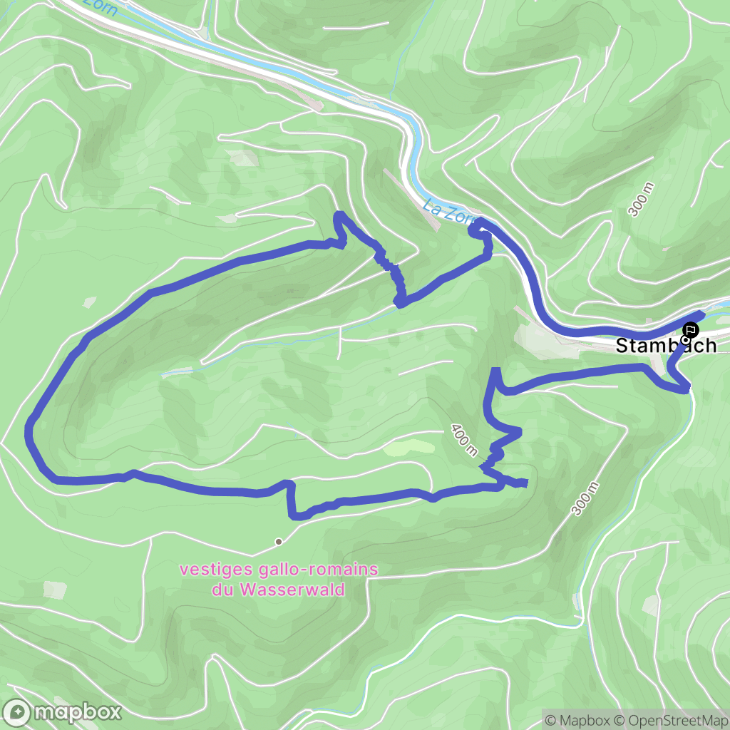 Haegen : carte du parcours de randonnée - France