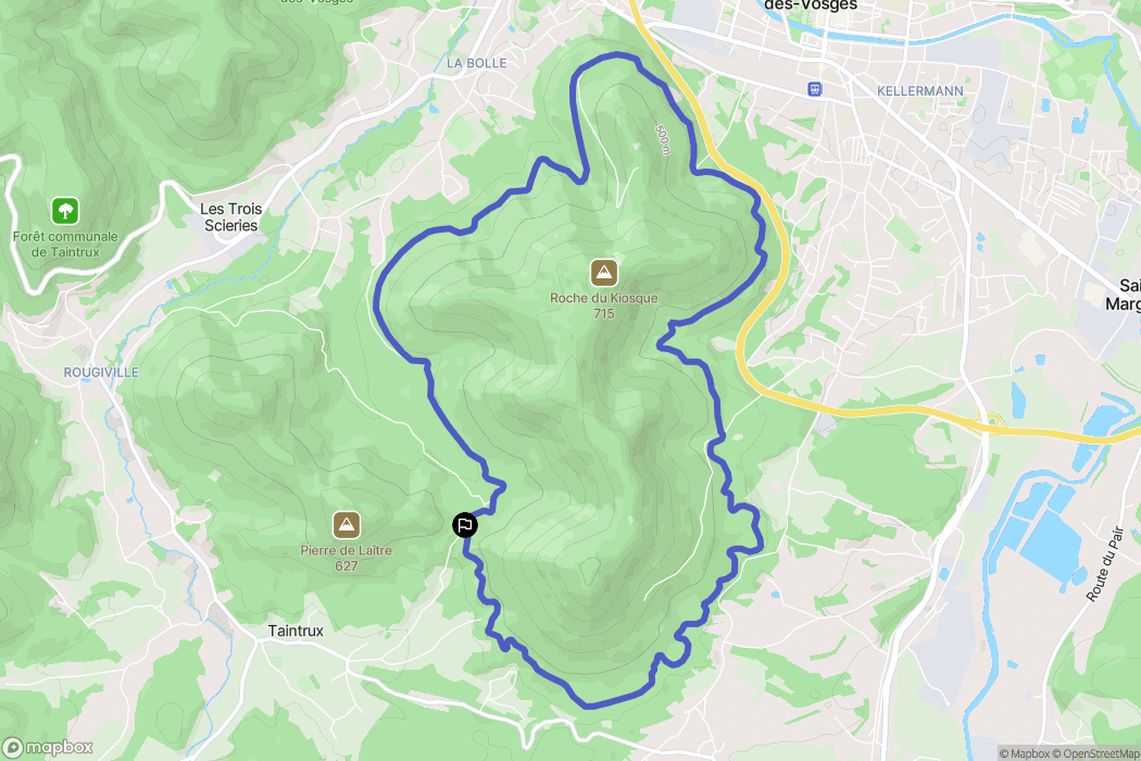 Taintrux : carte du parcours de randonnée - France