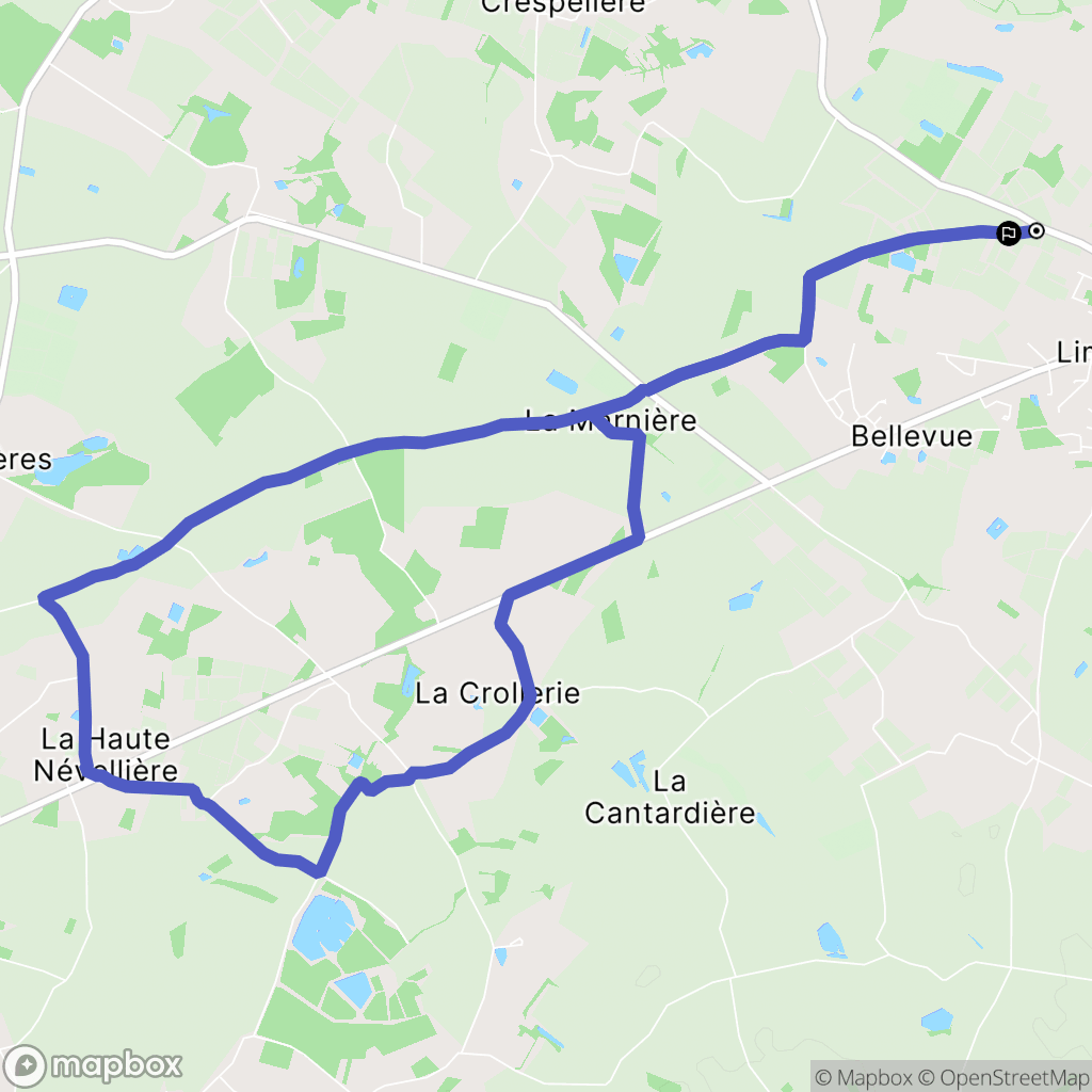 La Limouzinière : carte du parcours de randonnée - France