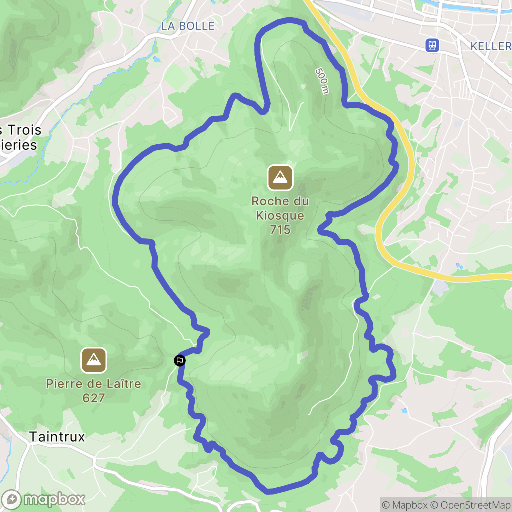 Taintrux : carte du parcours de randonnée - France
