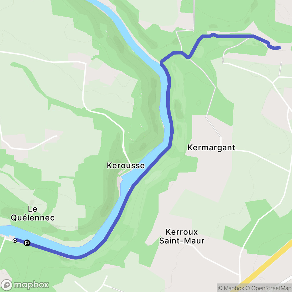 Languidic : carte du parcours de randonnée - France