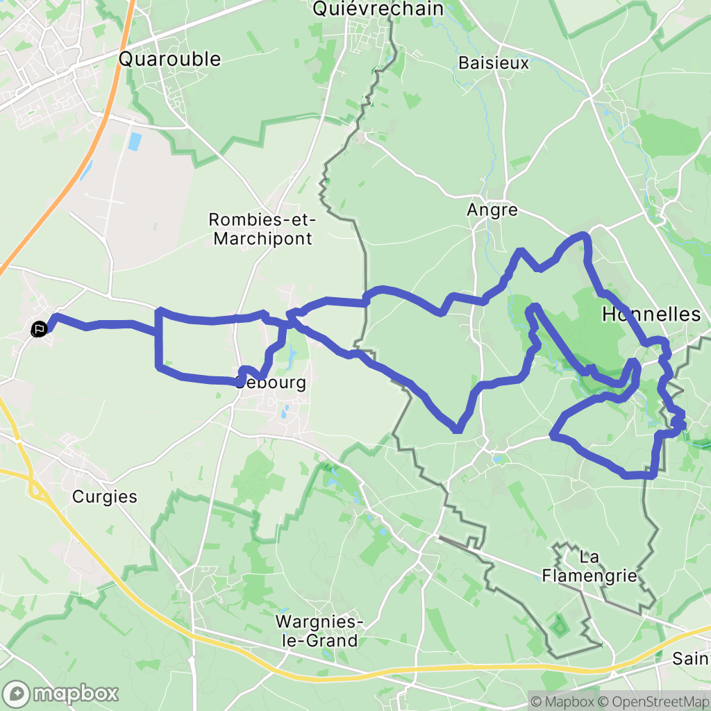 Estreux : carte du parcours de randonnée - France