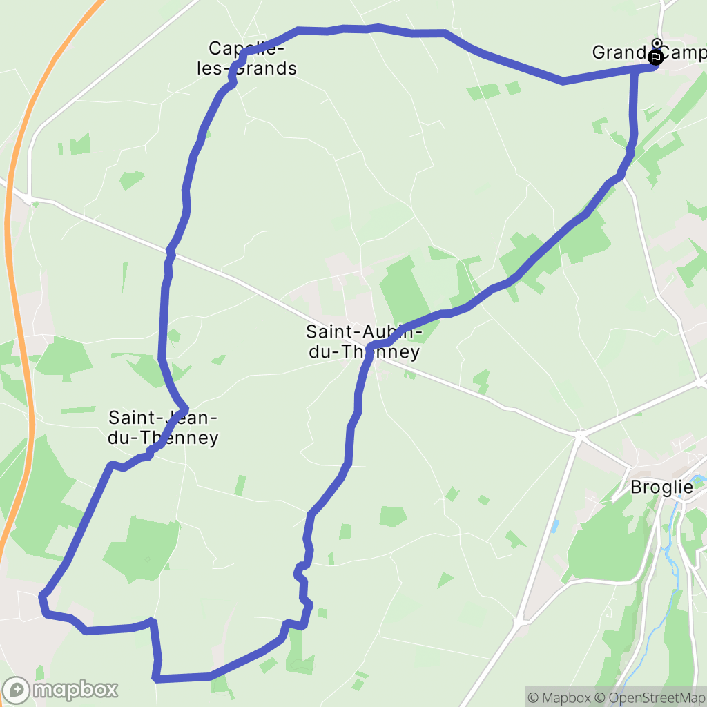 Grand-Camp : carte du parcours de randonnée - France