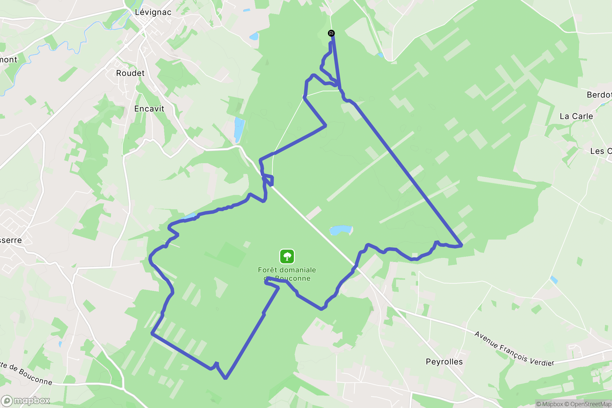 Montaigut-sur-Save : carte du parcours de randonnée - France