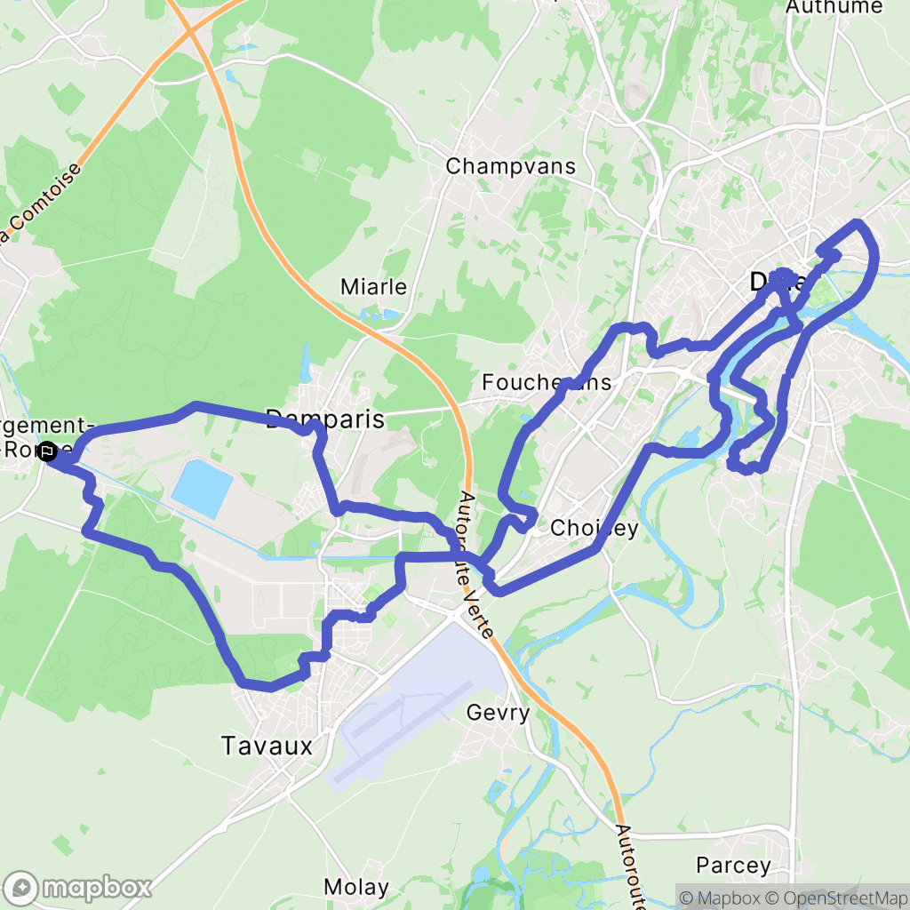 Abergement-la-Ronce : carte du parcours de randonnée - France