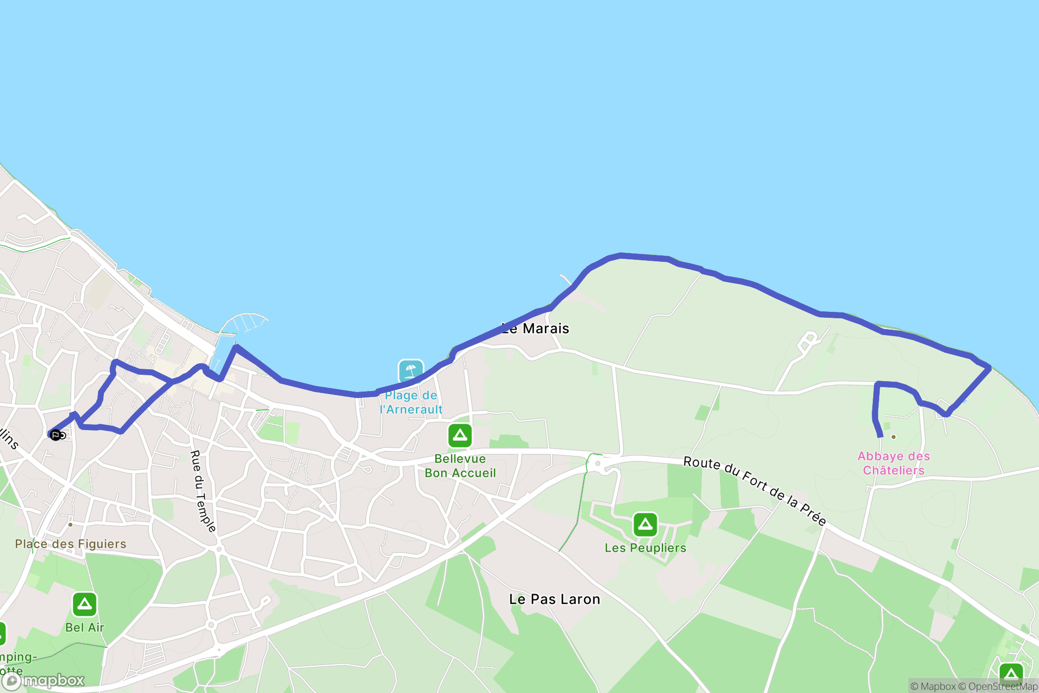 La Flotte : carte du parcours de randonnée - France