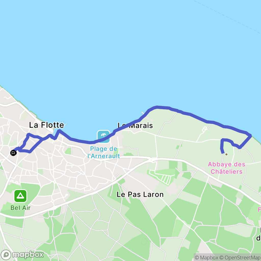 La Flotte : carte du parcours de randonnée - France