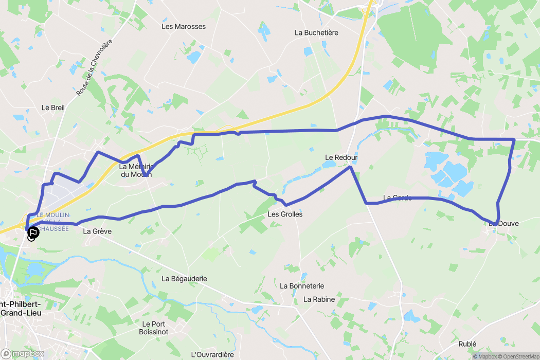 Saint-Philbert-de-Grand-Lieu : carte du parcours de randonnée - France