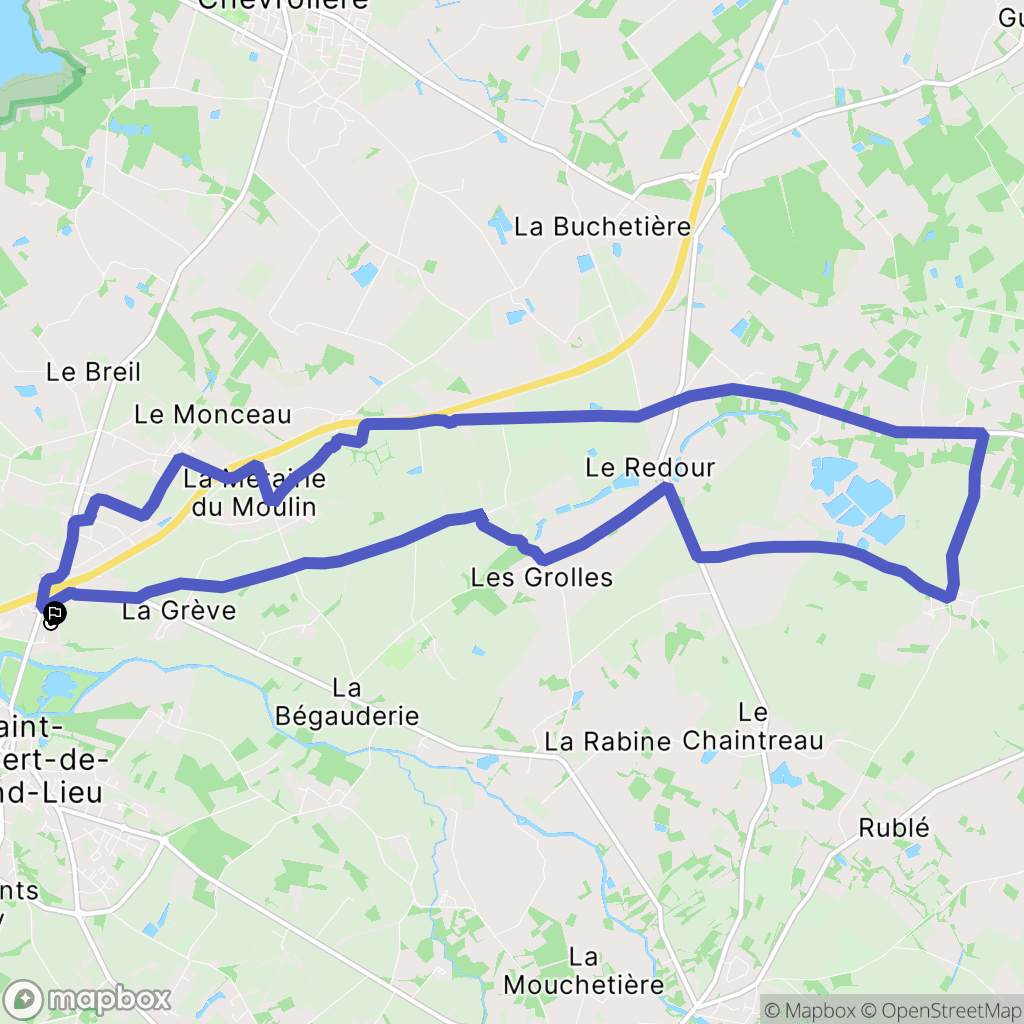 Saint-Philbert-de-Grand-Lieu : carte du parcours de randonnée - France