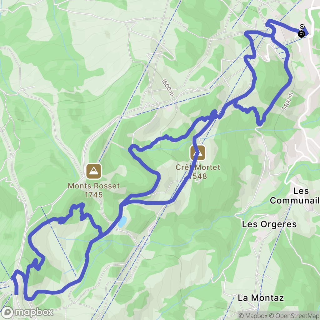 Saint-Gervais-les-Bains : carte du parcours de randonnée - France
