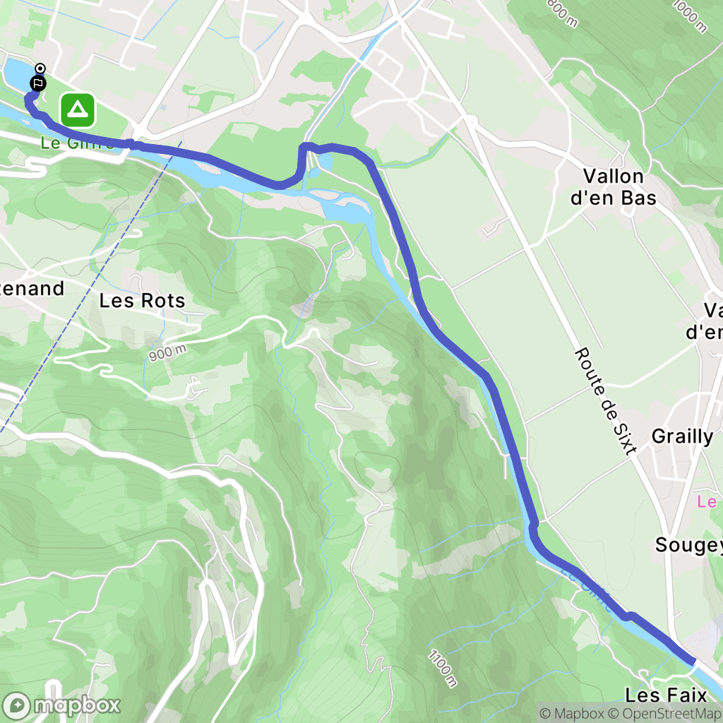Samoëns : carte du parcours de randonnée - France
