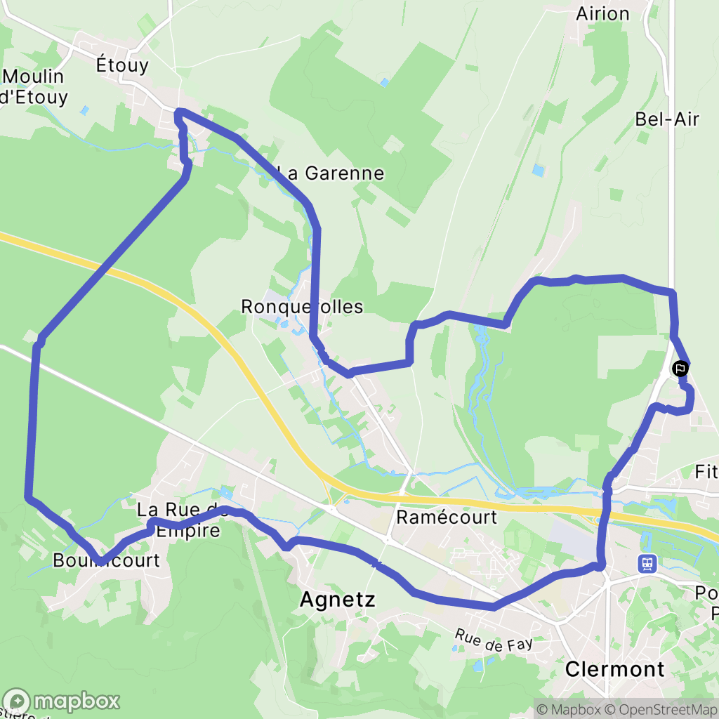 Fitz-James : carte du parcours de randonnée - France