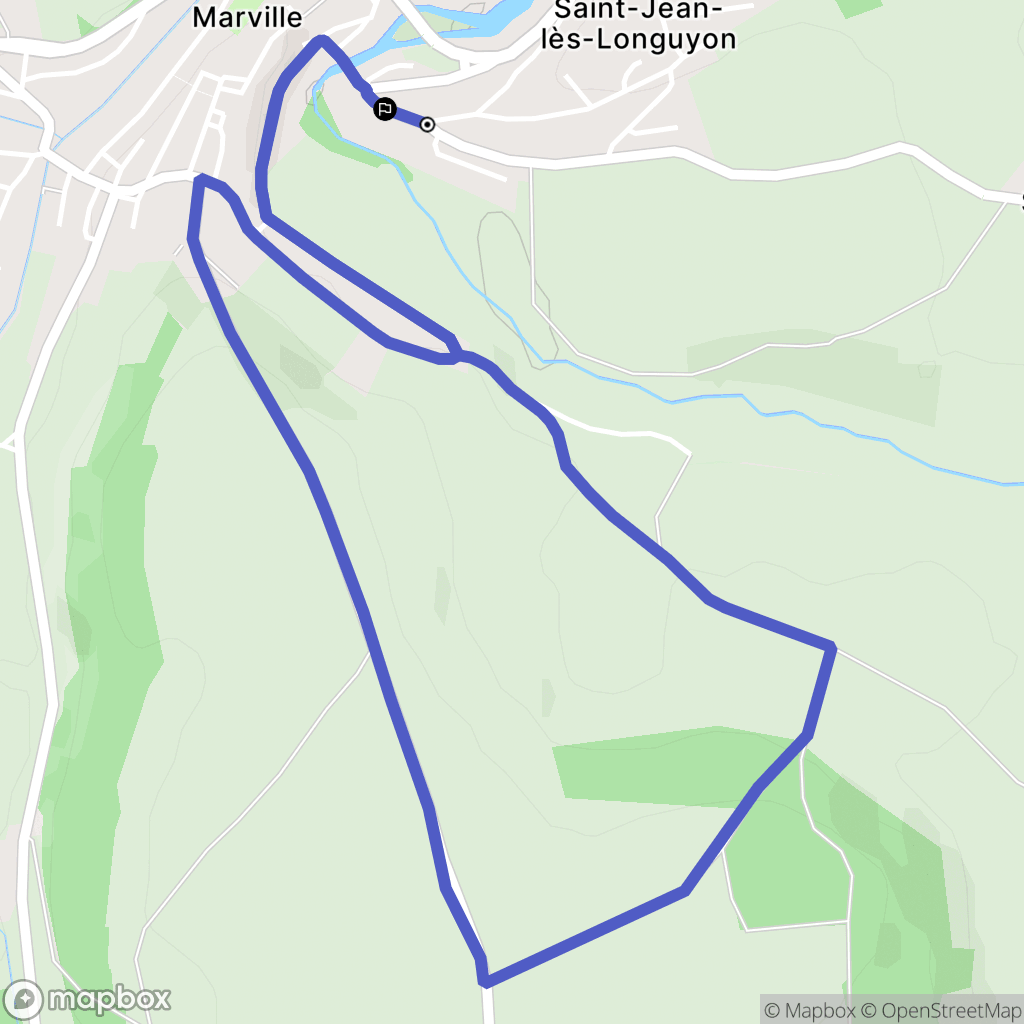 Saint-Jean-lès-Longuyon : carte du parcours de randonnée - France