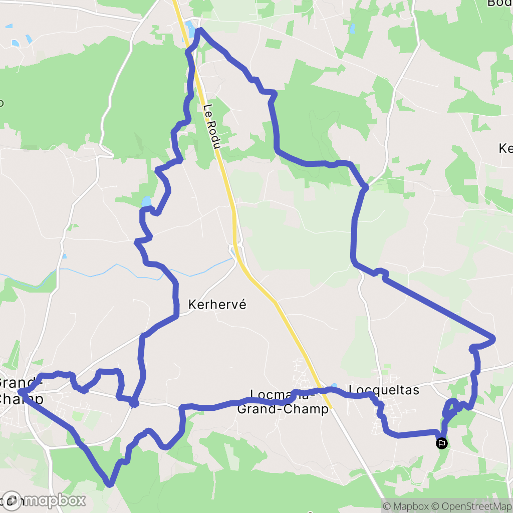 Locqueltas : carte du parcours de randonnée - France