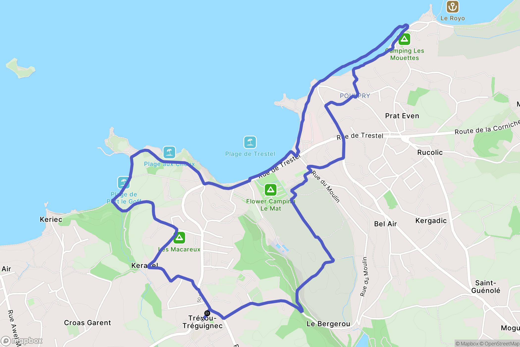 Trévou-Tréguignec: routekaart voor buitenactiviteiten - France