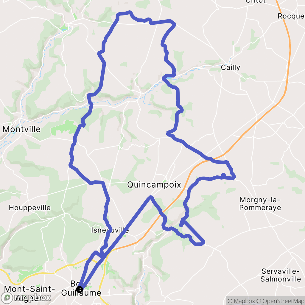 Bois-Guillaume : carte du parcours de randonnée - France