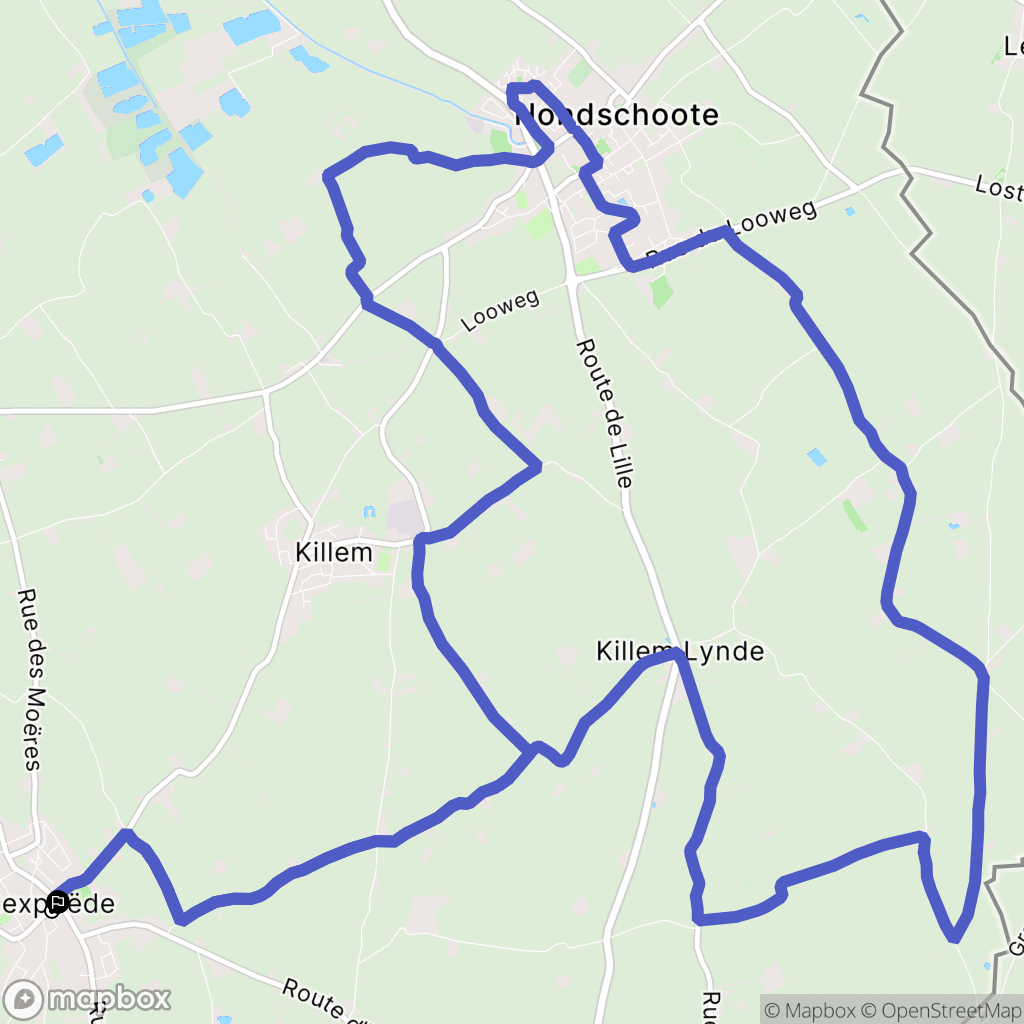 Rexpoëde : carte du parcours de randonnée - France