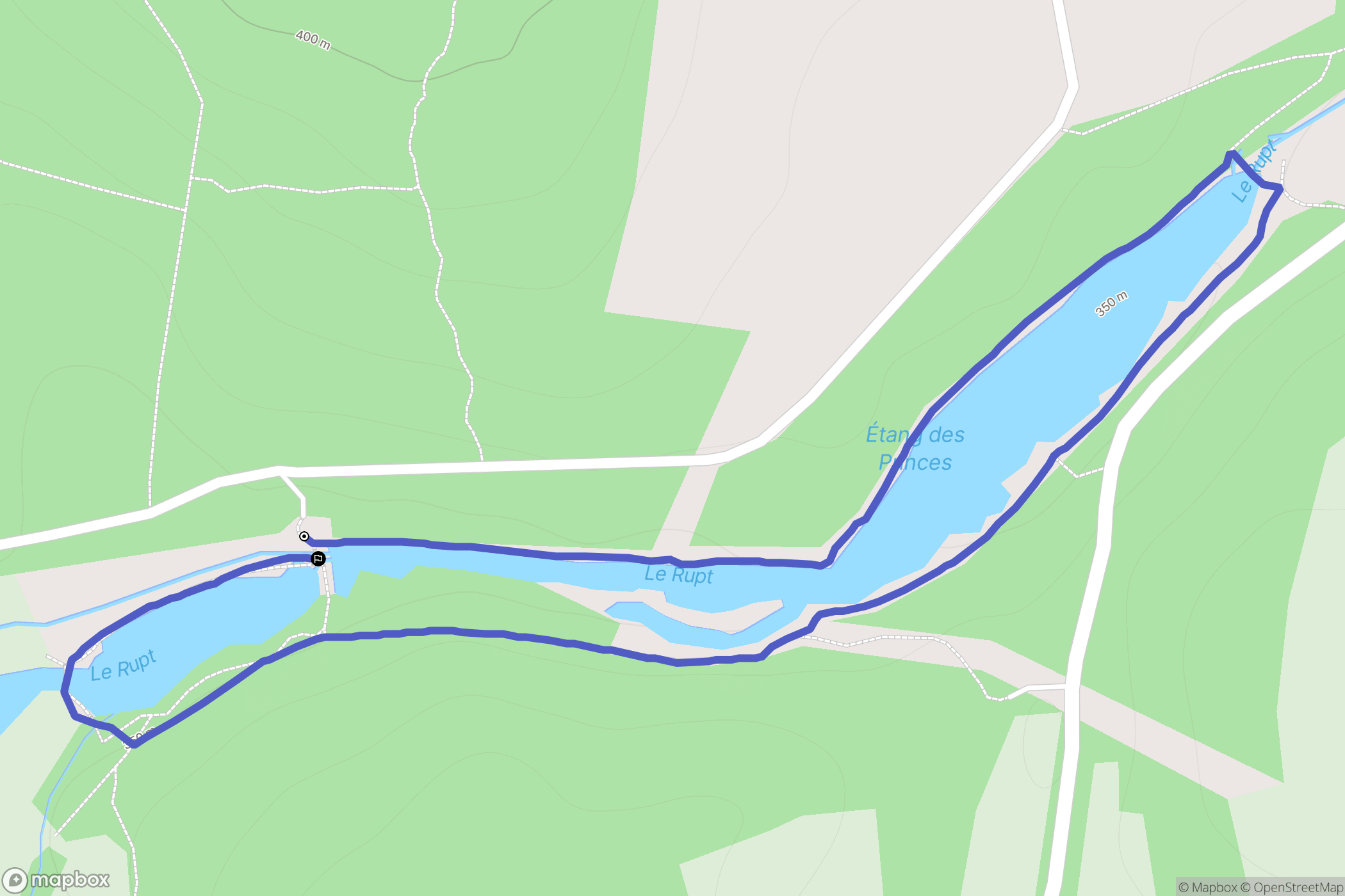 Raynans : carte du parcours de randonnée - France