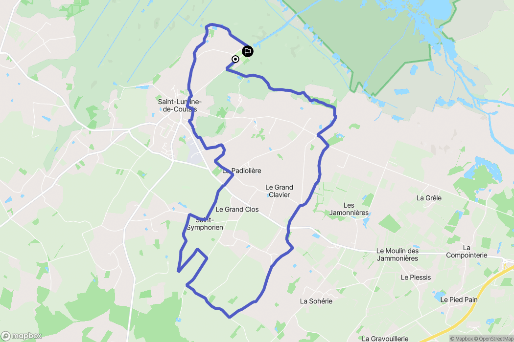 Saint-Lumine-de-Coutais : carte du parcours de randonnée - France