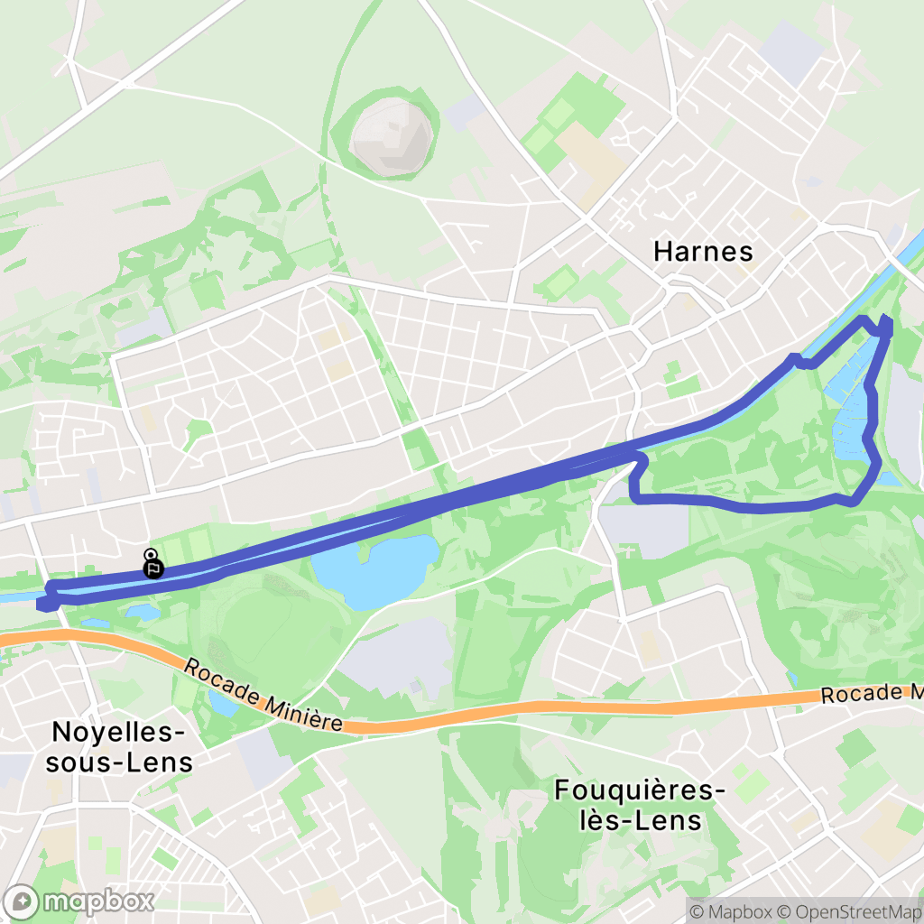 Loison-sous-Lens : carte du parcours de randonnée - France