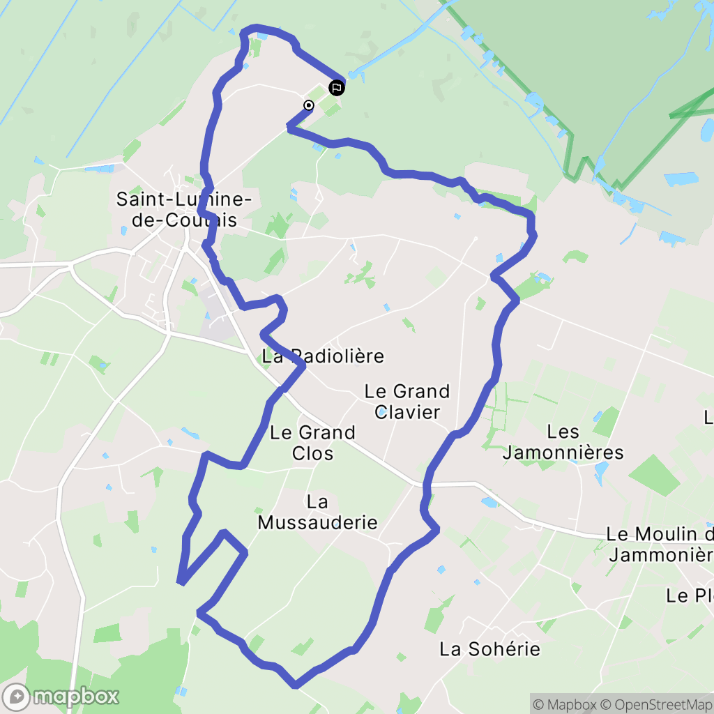 Saint-Lumine-de-Coutais : carte du parcours de randonnée - France