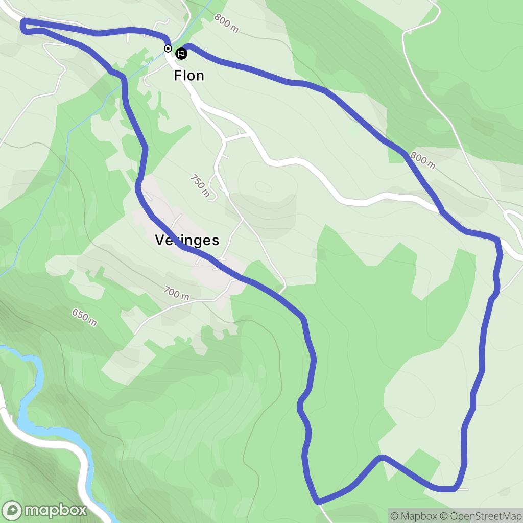 Féternes : carte du parcours de randonnée - France