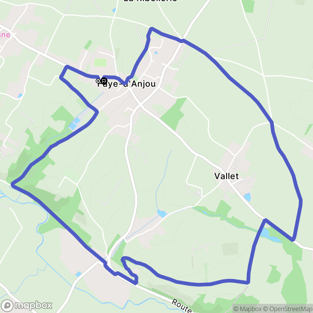 Bellevigne-en-Layon : carte du parcours de randonnée - France