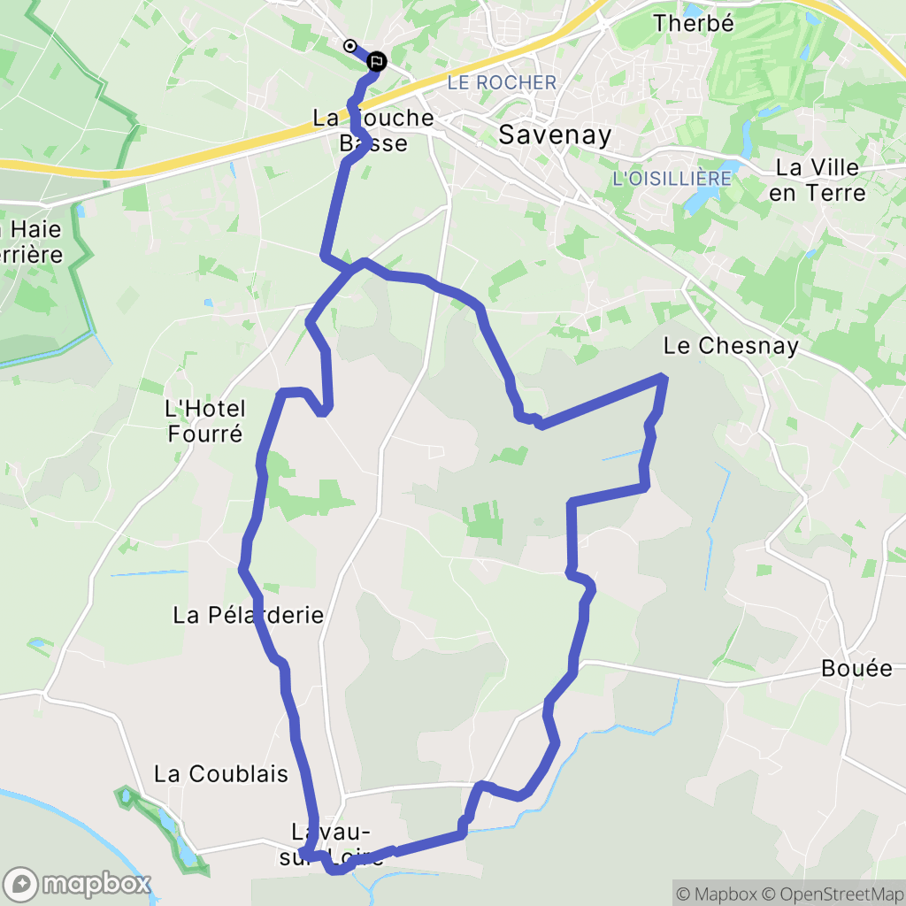 La Chapelle-Launay : carte du parcours de randonnée - France