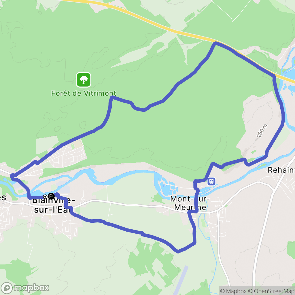 Blainville-sur-l'Eau : carte du parcours de randonnée - France