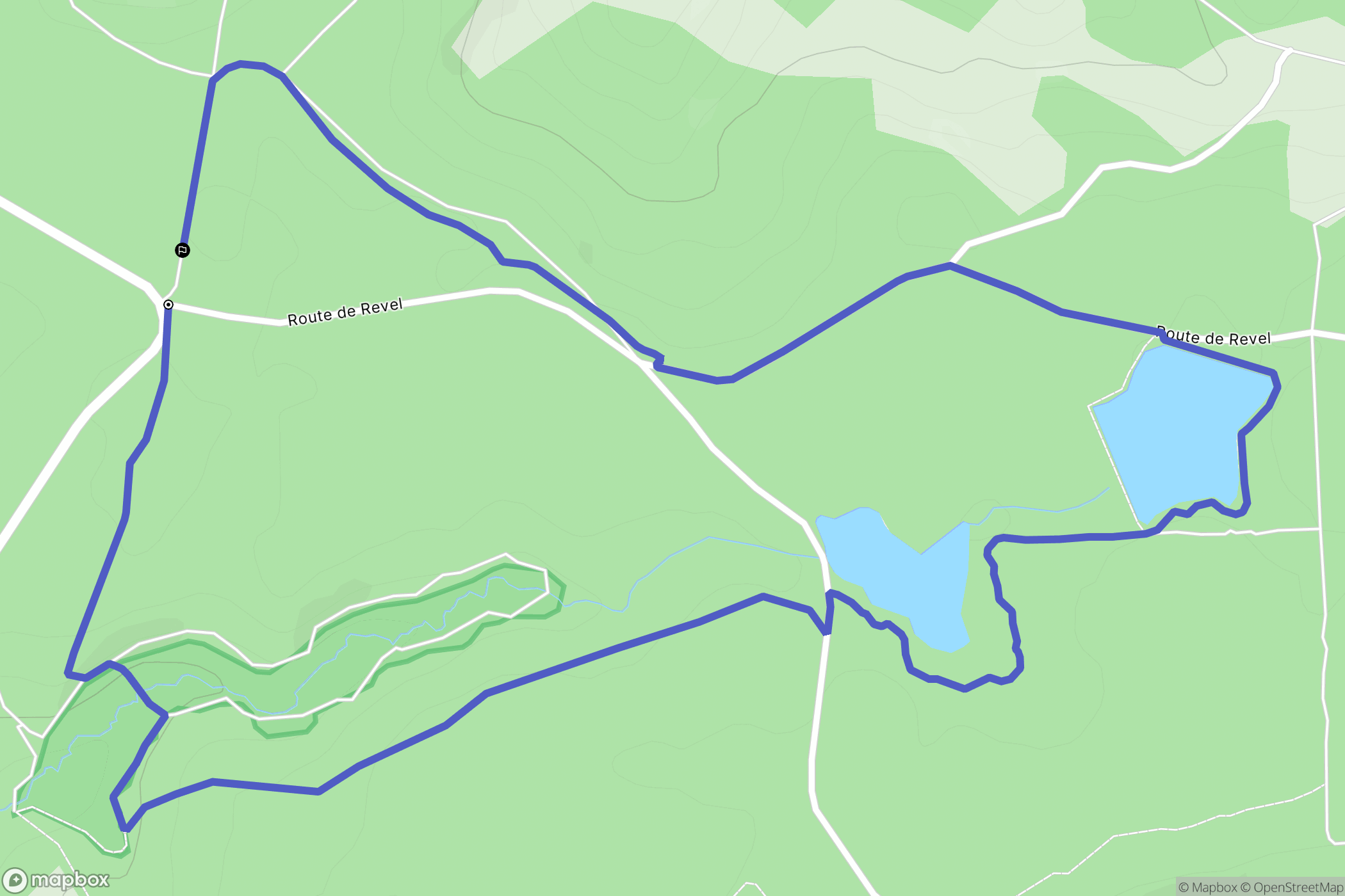 Saint-Pierre-de-Bressieux : carte du parcours de randonnée - France