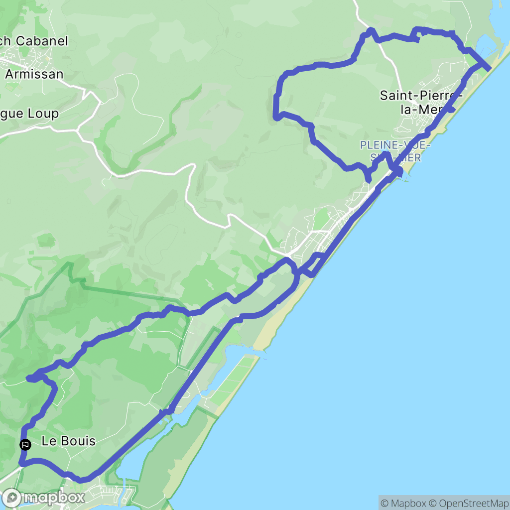 Gruissan : carte du parcours de randonnée - France