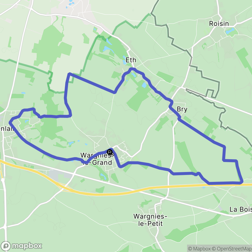 Wargnies-le-Grand : carte du parcours de randonnée - France