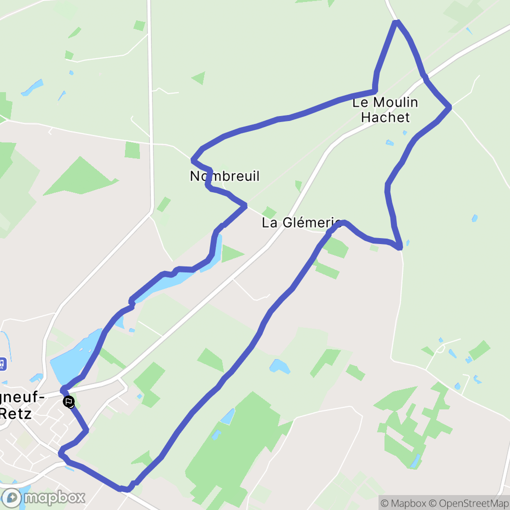 Villeneuve-en-Retz : carte du parcours de randonnée - France