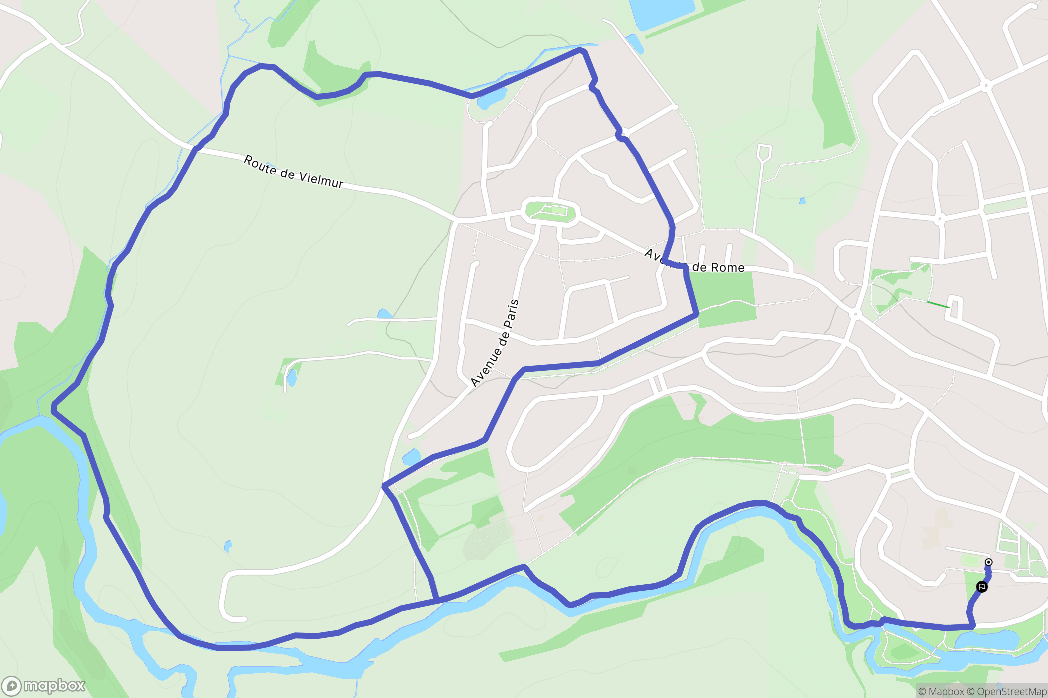 La Séguinière : carte du parcours de randonnée - France