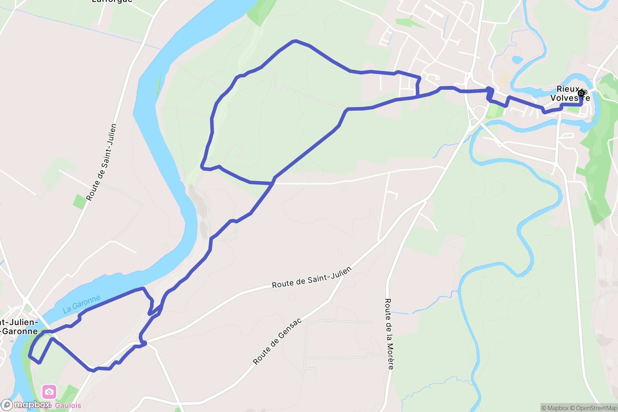 Rieux-Volvestre : carte du parcours de randonnée - France