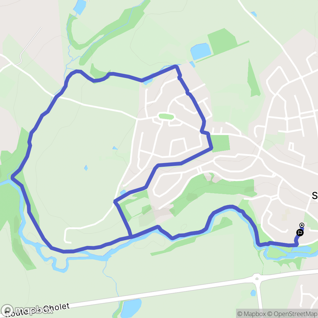 La Séguinière : carte du parcours de randonnée - France