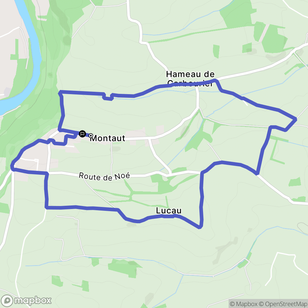 Montaut : carte du parcours de randonnée - France
