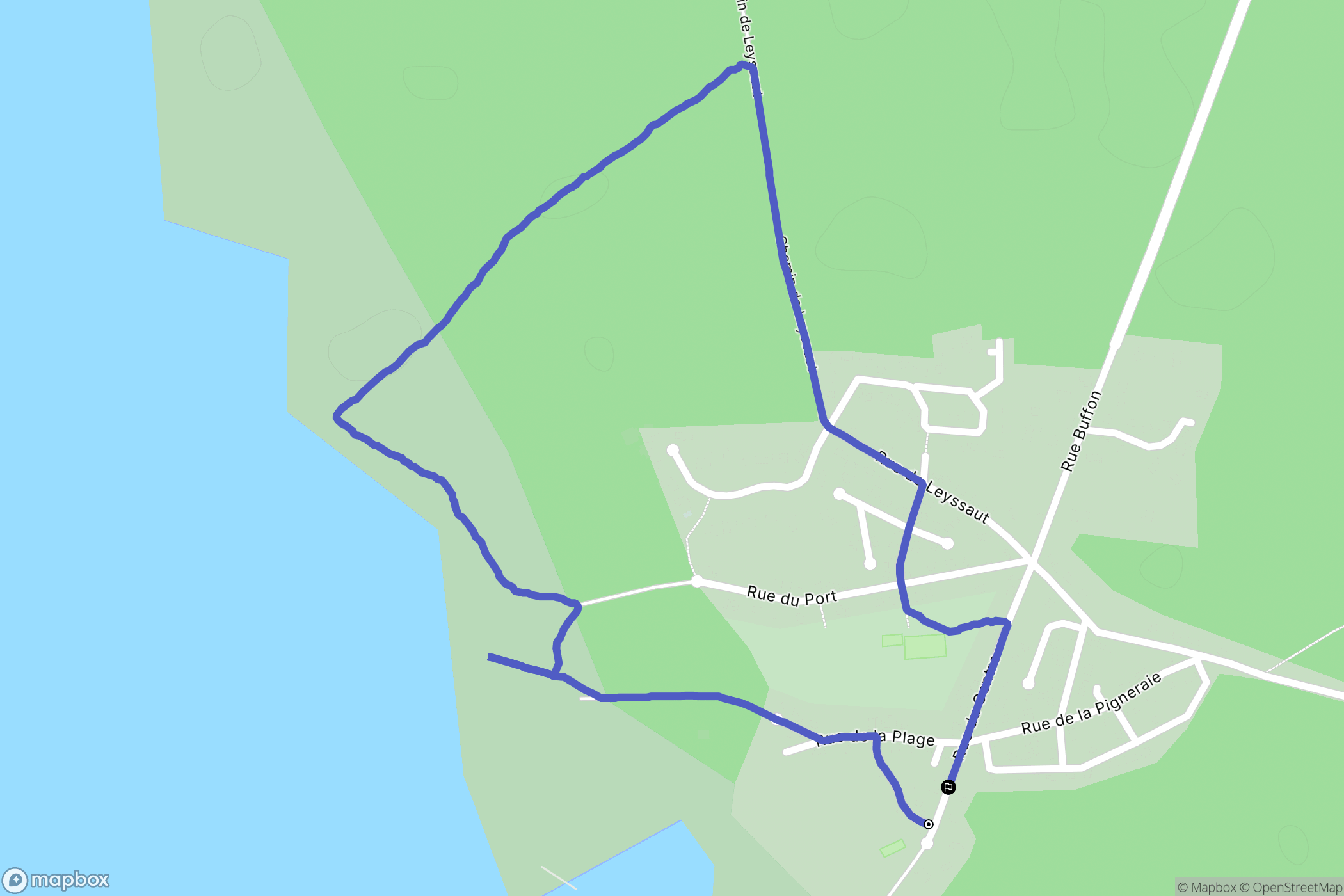Hourtin : carte du parcours de randonnée - France