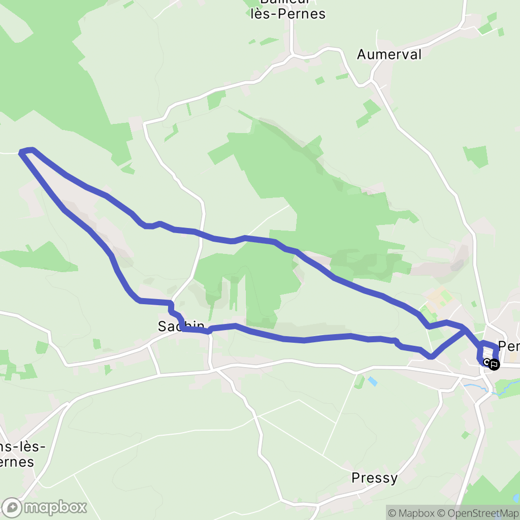 Pernes : carte du parcours de randonnée - France