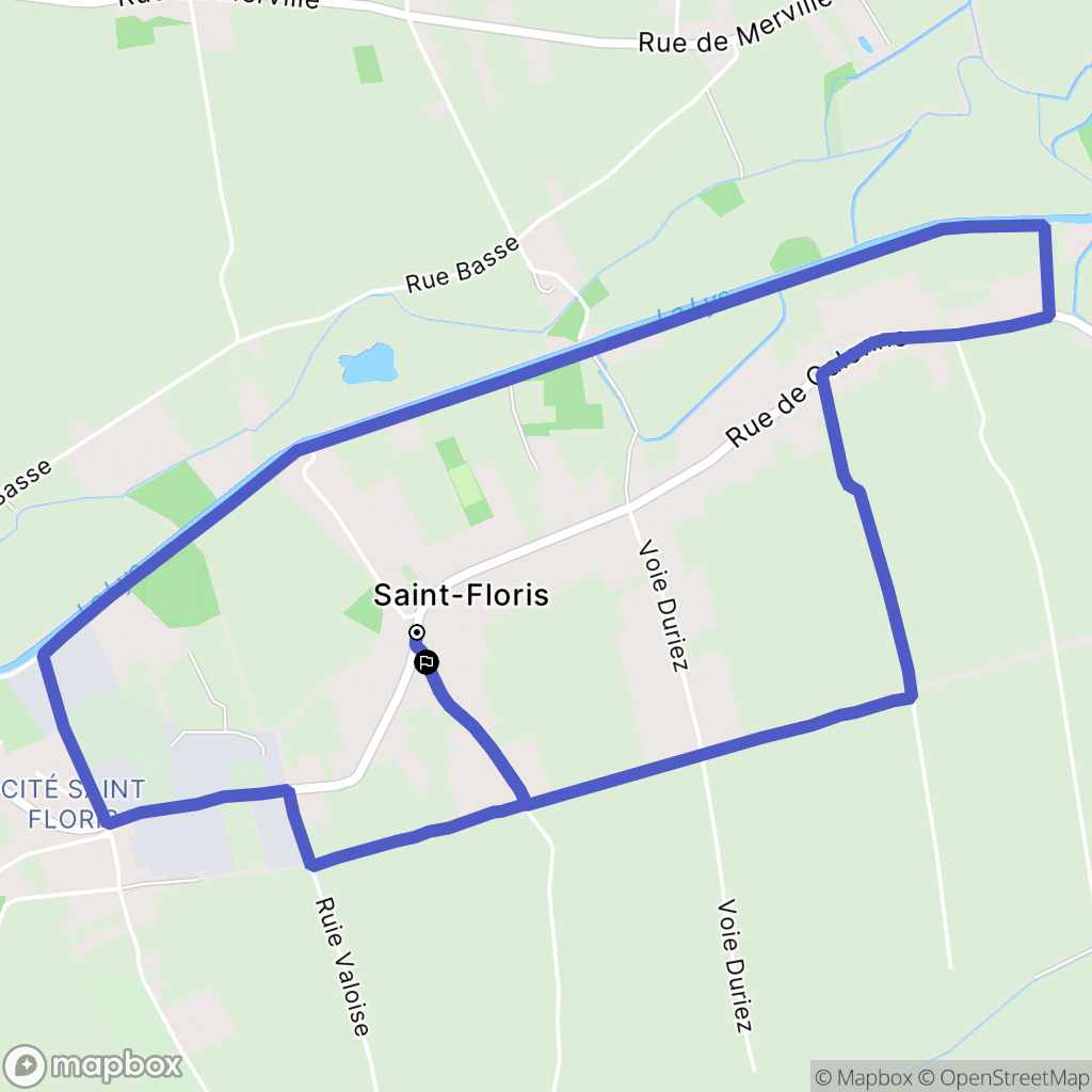 Saint-Floris : carte du parcours de randonnée - France