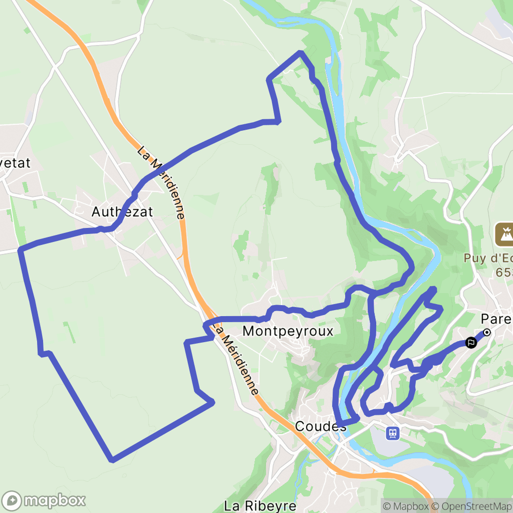 Parent : carte du parcours de randonnée - France