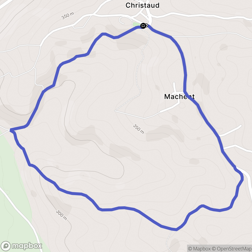 Saint-Christaud : carte du parcours de randonnée - France
