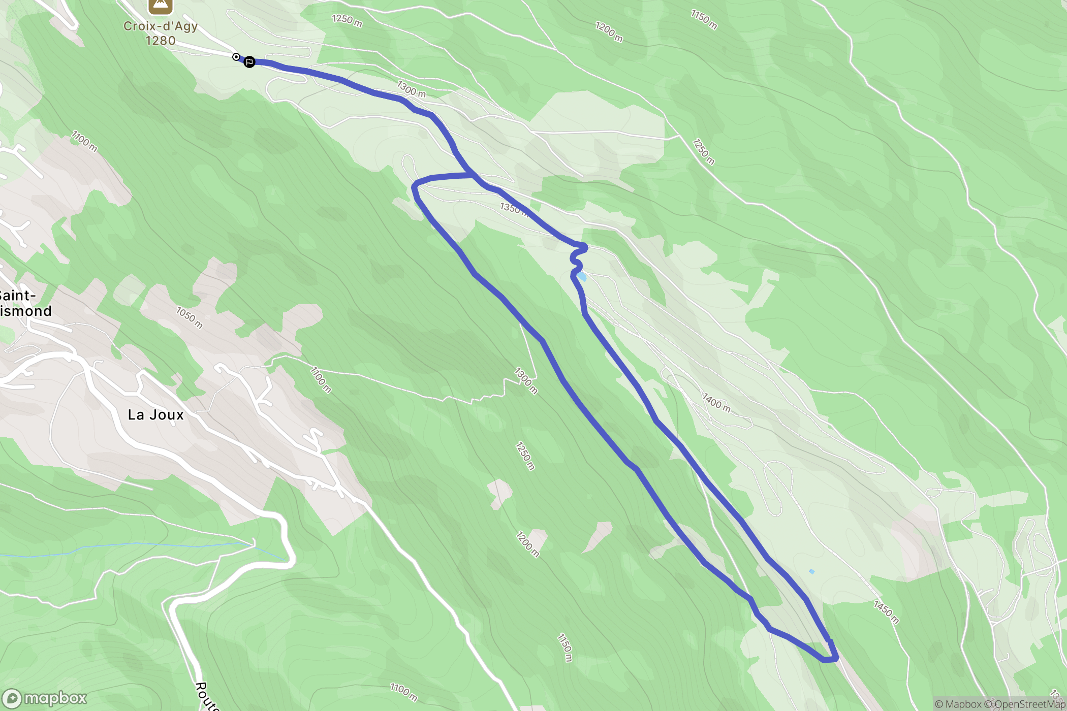 Saint-Sigismond : carte du parcours de randonnée - France